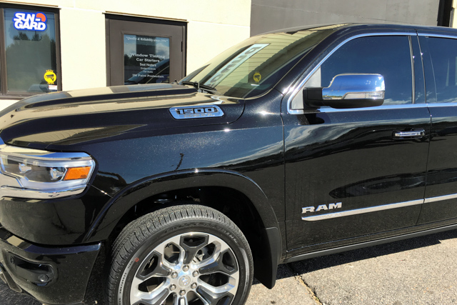 2019 RAM 1500 Limited with professional window tint in North Bay